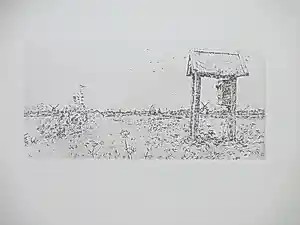 Willem Bastiaan Tholen - Polderlandschap bij Leiden - Ets kopen? Bied vanaf 40!