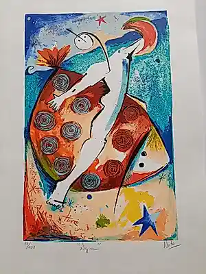 Angeles Nieto - Zeefdruk, Titel, Agua. kopen? Bied vanaf 50!