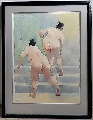 Han Groot - Twee naakte vrouwen op de rug gezien. kopen? Bied vanaf 75!