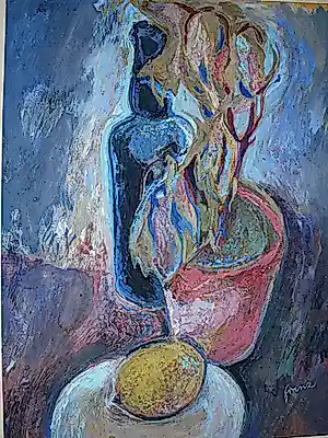 Piet Franz - Stilleven met fles - gouache 1952 kopen? Bied vanaf 125!