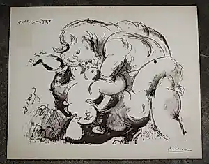 Pablo Picasso - MINOTAURE et FEMME NUE 1975 kopen? Bied vanaf 300!