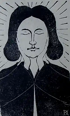 Dirk Koning - Houtdruk: Meditatie kopen? Bied vanaf 50!