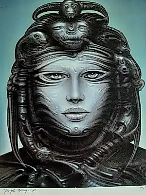Joseph Bruyn - Litho, titel, Aliens 1984 - handgesigneerd kopen? Bied vanaf 25!