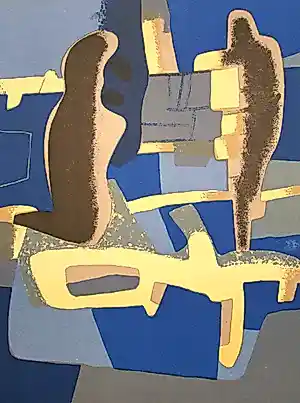 Maurice Esteve - Face à Face - 1968 - Originele litho - Mourlot kopen? Bied vanaf 70!