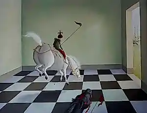 Suzan Visser - Ingelijste olieverf op paneel: 'paardensprong' - 1998 kopen? Bied vanaf 799!