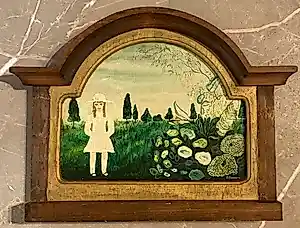 Josche Roverts - Jonge vrouw in landschap met bloemen kopen? Bied vanaf 40!
