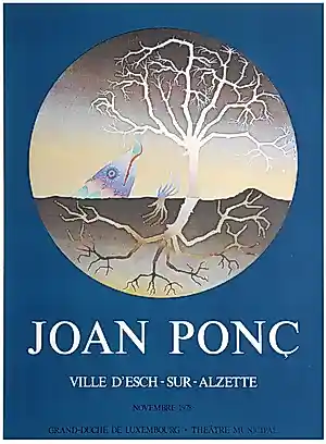 Joan Ponc - Kleurenoffset-litho Affiche: JOAN PONC in Luxemburg in 1978 kopen? Bied vanaf 49!