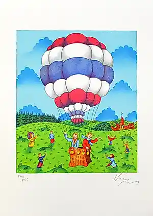 Bernard Vercruyce - Prachtige Handgesigneerde Lithografie: Le Ballon kopen? Bied vanaf 20!