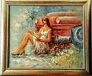 Willem Haenraets - Original Ölgemälde auf Leinwand "Relax" aus den 1980er Jahren signiert kopen? Bied vanaf 260!