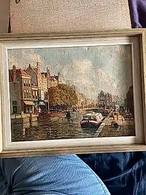 Pieter Wagemans - zijn oeuvre bevat veel werken met Rotterdamse stads- en havengezichten. kopen? Bied vanaf 200!