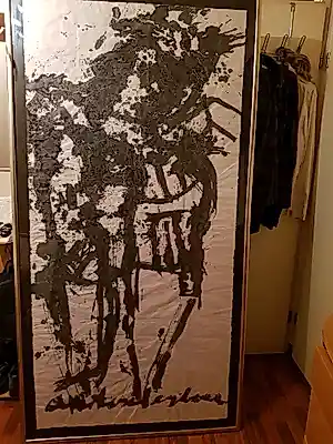 Anton Heyboer - Drieluik destijds voor mijn moeder geschilderd als behang op rijstpapier kopen? Bied vanaf 3500!