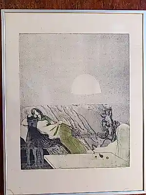 Peter Bes - Eigen druk 8/25 van een vrouw op de bank met haar hond. kopen? Bied vanaf 50!