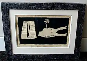 Lucebert - Unieke ingelijste inkttekening - 1949 (in officiële Cobra periode gemaakt!) kopen? Bied vanaf 1295!