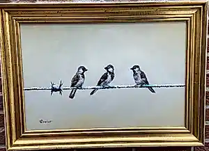 Henk Poeder - Mussen op prikkeldraad verkocht voor € 175!