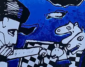 Herman Brood - Zeefdruk: Chess(groot werk!) kopen? Bied vanaf 160!