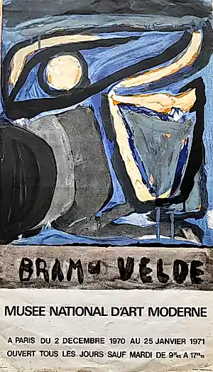 Bram van Velde - Musee National D'Art Moderne - Originele vintage affiche uit 1971 kopen? Bied vanaf 45!