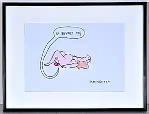Kamagurka - U bevalt mij - Originele cartoon - Gesigneerd - 21x29 cm - Ingelijst kopen? Bied vanaf 390!