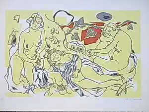 Gabriel Fournier - Drie Naakten - Kleurenlitho kopen? Bied vanaf 135!