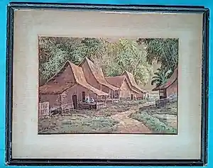 Basar - (1901-1990 ) AQAQUAREL 1930s BASAR IDJONATI NED INDIË GESIGNEERD IN LIJST HUIZEN kopen? Bied vanaf 49!