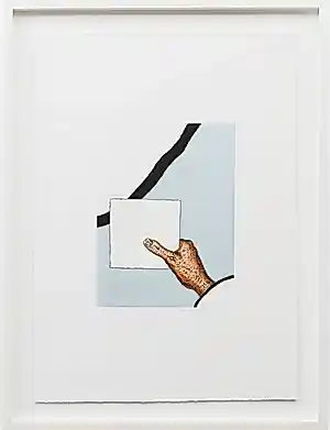 Roger Raveel - Een greep op de geestelijke geladenheid - Ets - Gesigneerd - Ingelijst verkocht voor € 1750!