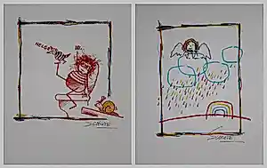 Wilhelm Schlote - Twee handgesigneerde giclées: Helge, Raindrops kopen? Bied vanaf 20!