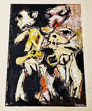 Julio Romera - Groot, in 1964 expressionistisch geschilderde gouache op papier - gesigneerd kopen? Bied vanaf 168!