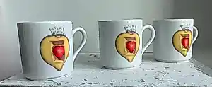 Salvador Dali - 3 koffiekopjes "El Corazon Real" - Porselein - 2004 kopen? Bied vanaf 20!