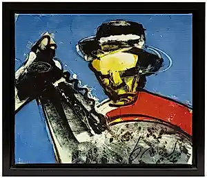 Herman Brood - Ingelijste giclee op doek: "Cowboy'' kopen? Bied vanaf 595!
