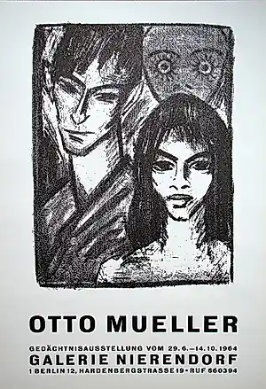 Otto Mueller - Zigeunerpaar - 1964 - Originele lithografische tentoonstellingsaffiche kopen? Bied vanaf 80!