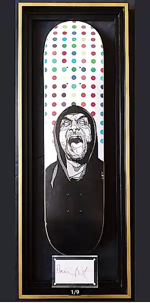 Damien Hirst - "Skateboard" van Damien Hirst en David Flores, gesigneerd en genummerd. kopen? Bied vanaf 500!
