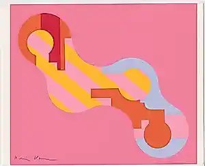 Harry Kramer - Abstracte Compositie (ca. 1971) - Handgesigneerde Zeefdruk | GRATIS VERZENDING kopen? Bied vanaf 140!
