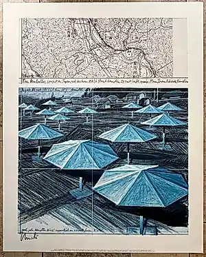 Christo - 'THE UMBRELLAS - 1987 - Gesigneerd - Groot werk kopen? Bied vanaf 265!