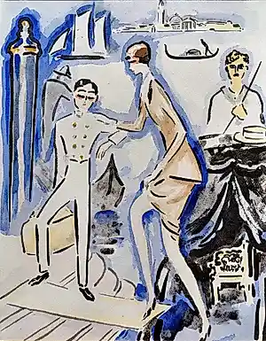 Kees van Dongen - Venise, pochoir (zeer mooi ingelijst) kopen? Bied vanaf 1100!