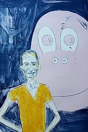 Daniel Richter - litho: portret of Jeff Koons - 2006 kopen? Bied vanaf 495!