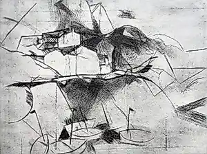 Jef Diederen - Landschap met boten (1954), zeldzame ets kopen? Bied vanaf 150!