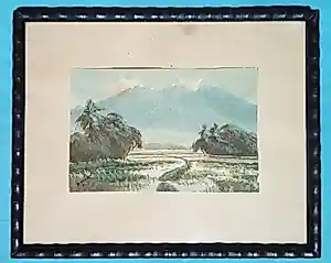 Basar - (1901-1990 ) AQUAREL JAREN 1920 – BASAR IDJONATI – NEDERLANDS-INDIË – GESIGNEERD – IN LIJST – RIJSTVELDEN kopen? Bied vanaf 49!