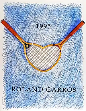 Donald Lipski - Kleurenoffset-litho Affiche ROLAND GARROS 1995 kopen? Bied vanaf 35!