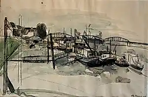 Elly Kuipers - (Spoorbrug bij Nijmegen) kopen? Bied vanaf 25!