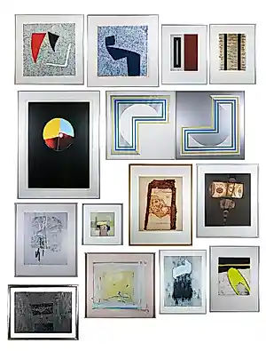Bert Loerakker - Willem Sanders, Ed Toorenburg, en anderen! Lot van 15 abstracte werken! kopen? Bied vanaf 250!