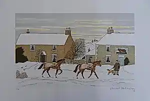 Vincent Haddelsey - Kleurenlitho HORSES in the WINTER Handgesigneerd kopen? Bied vanaf 55!