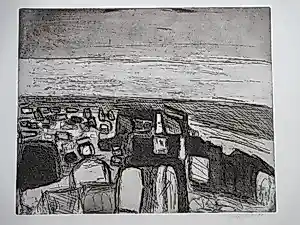 Gerard Schaperkotter - Abstracte compositie - Ets kopen? Bied vanaf 50!