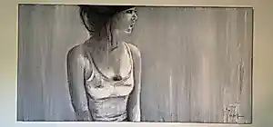 Christiaan Lieverse - ‘Somewhere’ - gemengde techniek - groot verkocht voor € 900!
