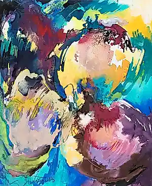 Tilly Wils - Ingelijste gouache: 'Au printemps' kopen? Bied vanaf 150!