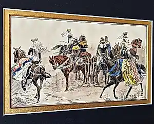 Jan Hoynck van Papendrecht - een 19e eeuwse handgekleurde litho "quadrille voor Dirk van Brederode" kopen? Bied vanaf 73!