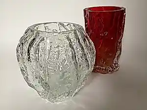 Ingrid Glas - 2 Vintage Boomschors vazen kopen? Bied vanaf 35!