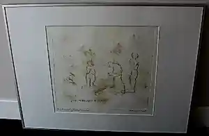 Anton Heyboer - ingelijste ets: het systeem - 1978 kopen? Bied vanaf 175!