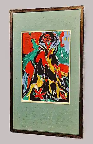 Fred R. Willemse - een in 1967 expressionistisch geschilderde gouache met hoog CoBrA gehalte kopen? Bied vanaf 57!