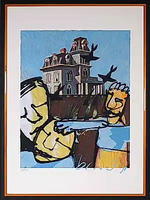 Herman Brood - Zeefdruk, Psycho - Ingelijst kopen? Bied vanaf 450!