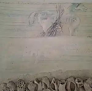 Aart van den IJssel - Paneel met schelpen, gemengde techniek kopen? Bied vanaf 150!