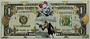 Death NYC - Collage op Amerikaanse Dollar | 'Marilyn Monroe/Daffy Duck/Louis Vuitton' | 2015 kopen? Bied vanaf 90!
